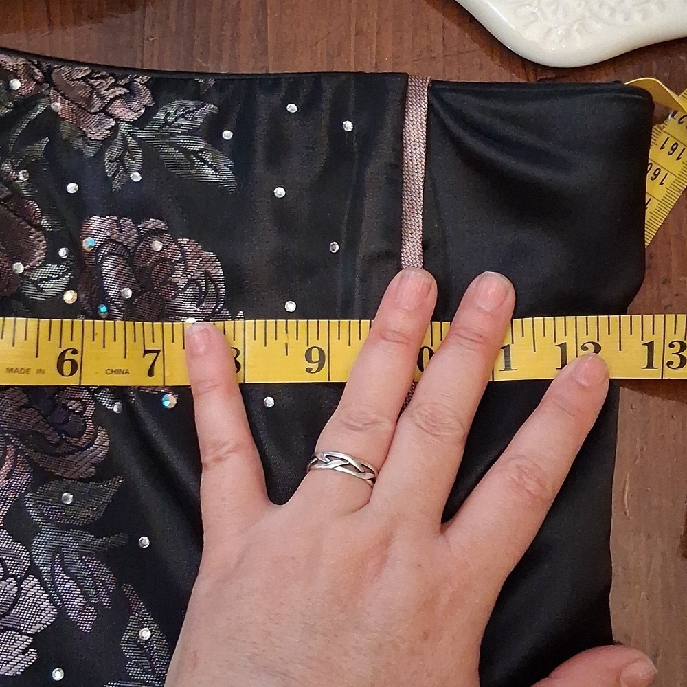 Jessica McClintock Strapless Rose Dress Size 2 - Picture 11 of 15